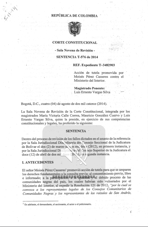 SENTENCIA T-576 de 2014