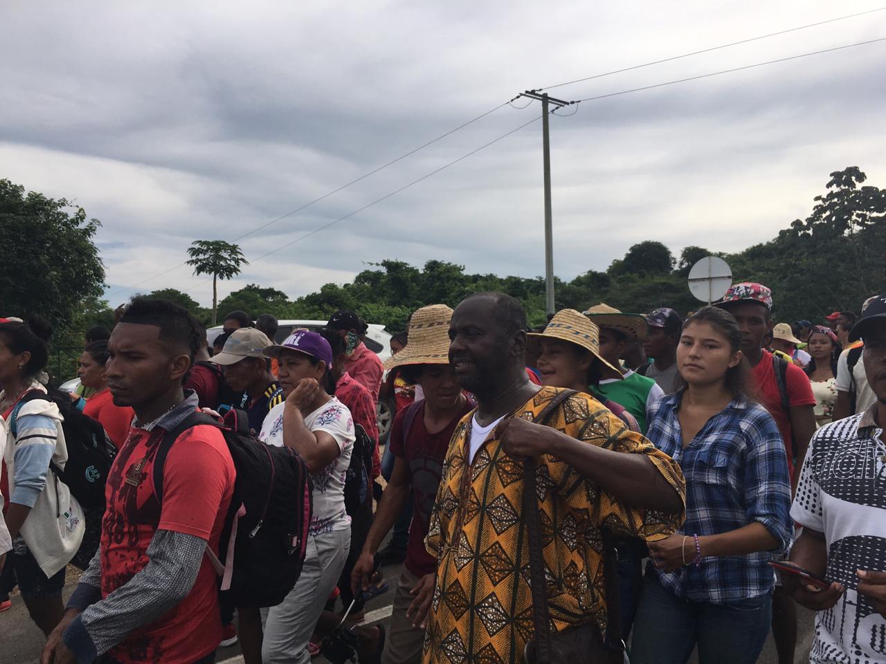 Movilización de las comunidades del Monte de María exigiendo cumplimiento a los acuerdos con el gobierno departamental de Bolívar.