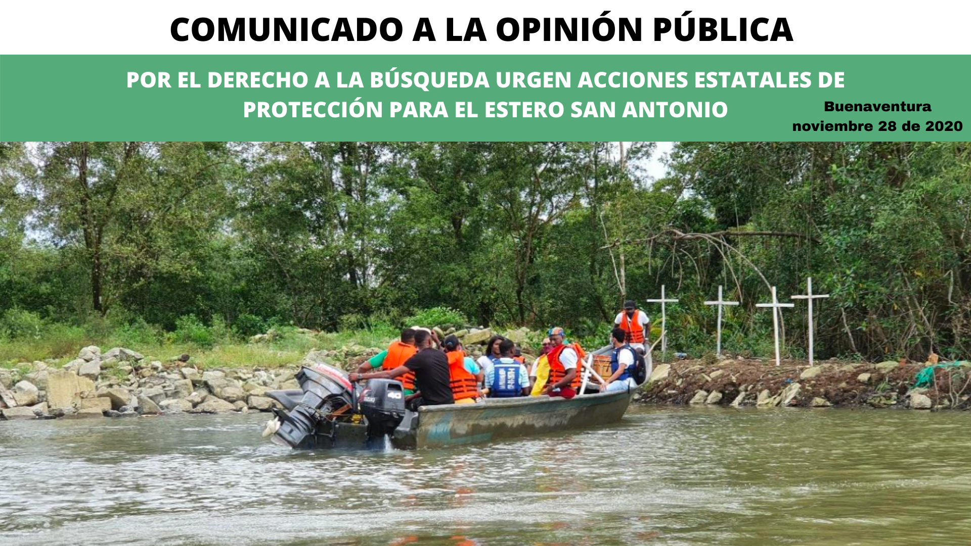 POR EL DERECHO A LA BÚSQUEDA URGEN ACCIONES ESTATALES DE PROTECCIÓN PARA EL ESTERO SAN ANTONIO