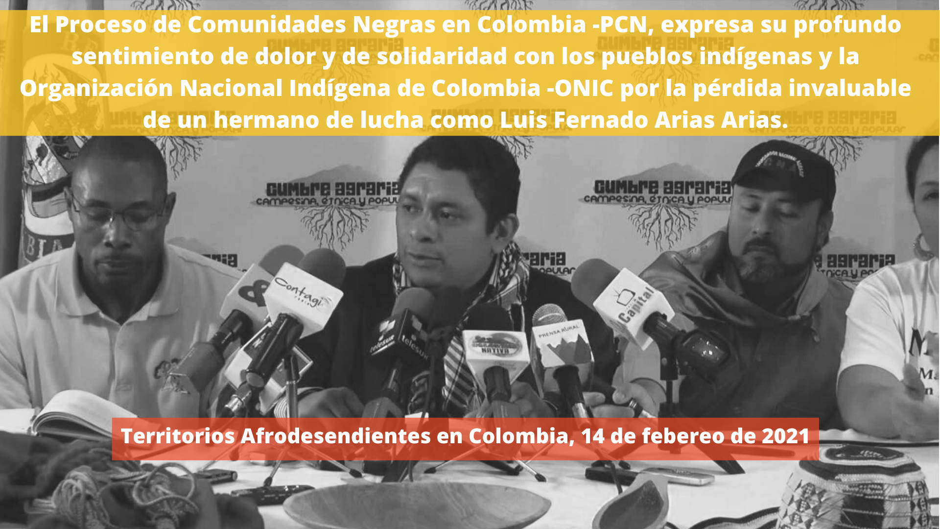 Saludo solidario y fraterno con los pueblos indígenas y la ONIC
