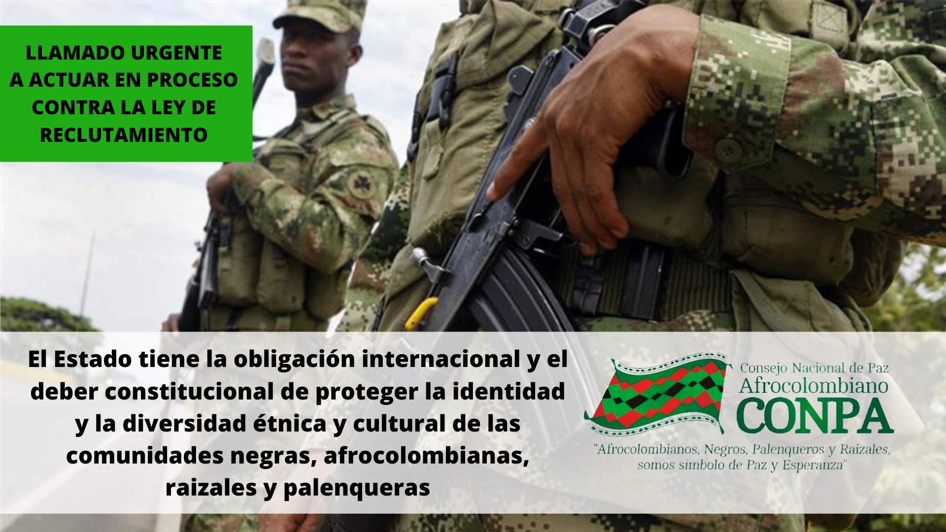 Reconocimiento de Justicia Propia Afrocolombiana I.	Acción pública de inconstitucionalidad contra la Ley de reclutamiento