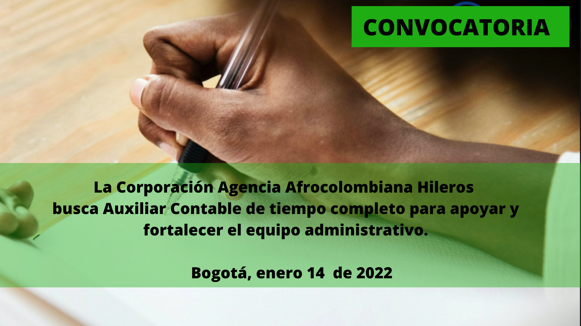Convocatoria para asistente contable