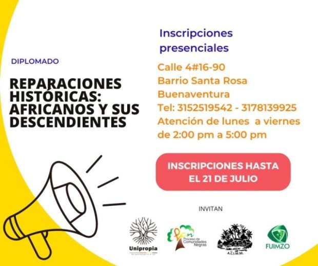 Inscríbete al Diplomado Reparaciones históricas: africanos y sus descendientes