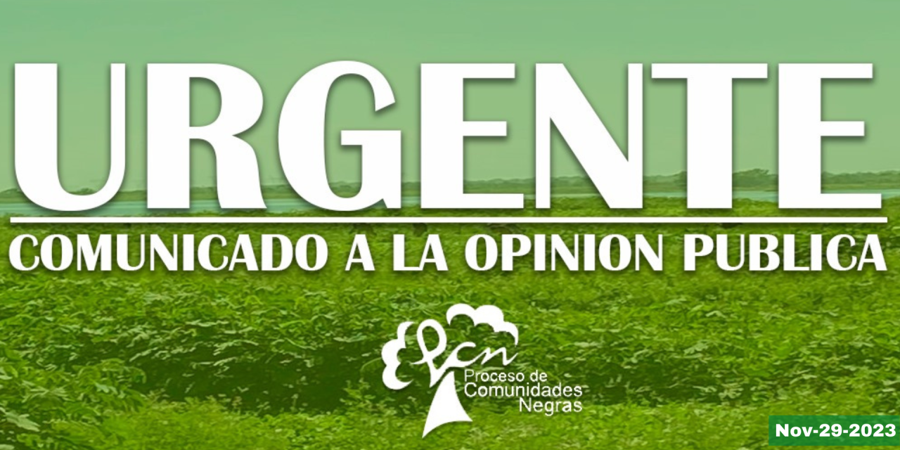COMUNICADO A LA OPINIÓN PÚBLICA-URGENTE