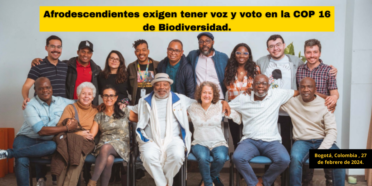 Afrodescendientes exigen tener voz y voto en la COP 16 de Biodiversidad.